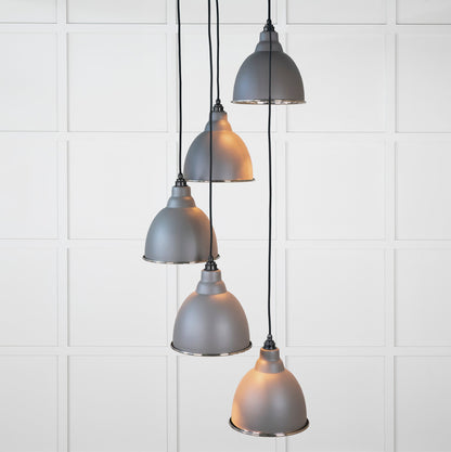 From The Anvil Hammered Nickel Brindley Cluster Pendant