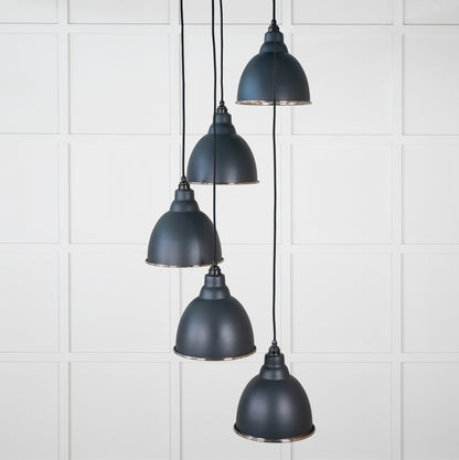From The Anvil Hammered Nickel Brindley Cluster Pendant