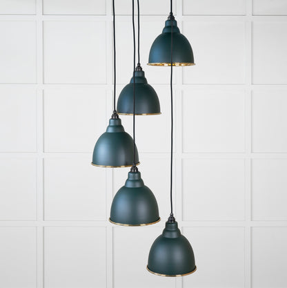 From The Anvil Hammered Brass Brindley Cluster Pendant