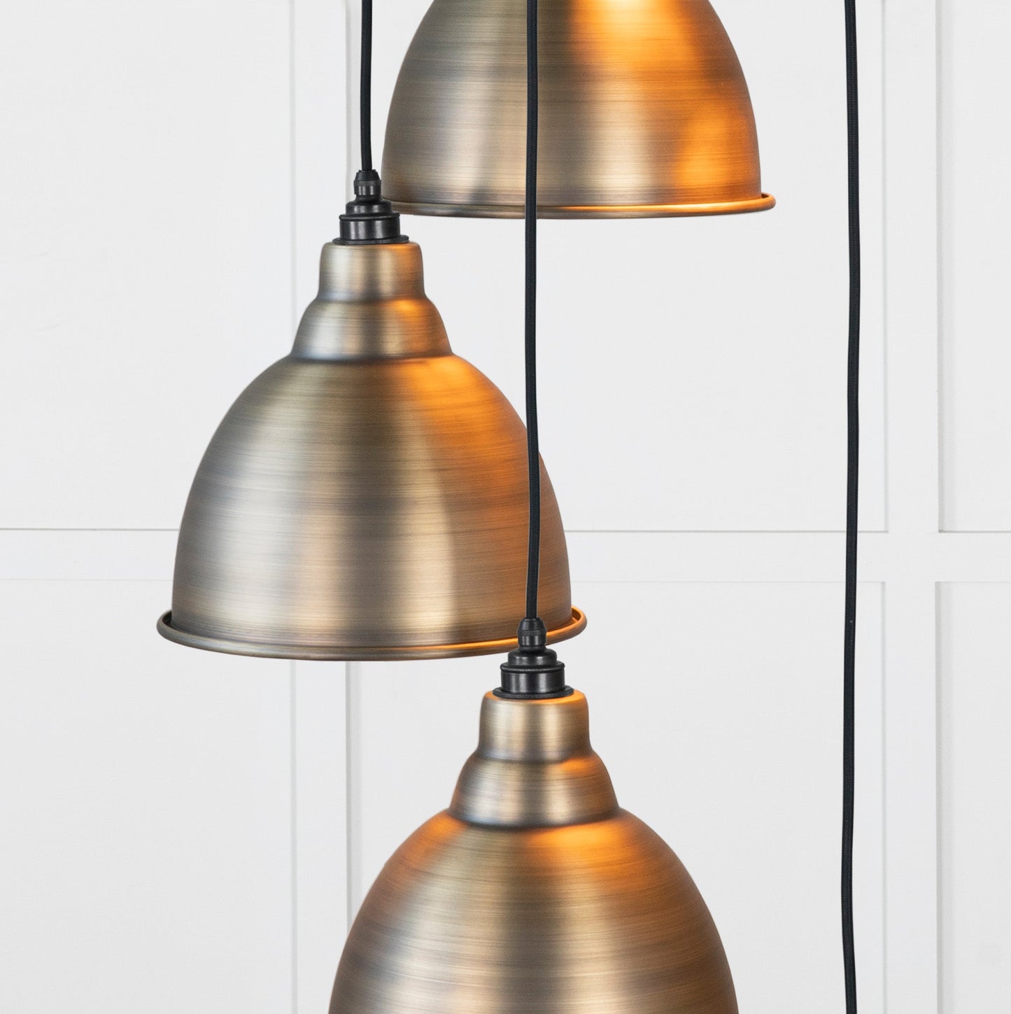 From The Anvil Aged Brass Brindley Cluster Pendant