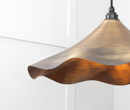 From The Anvil Aged Brass Flora Pendant