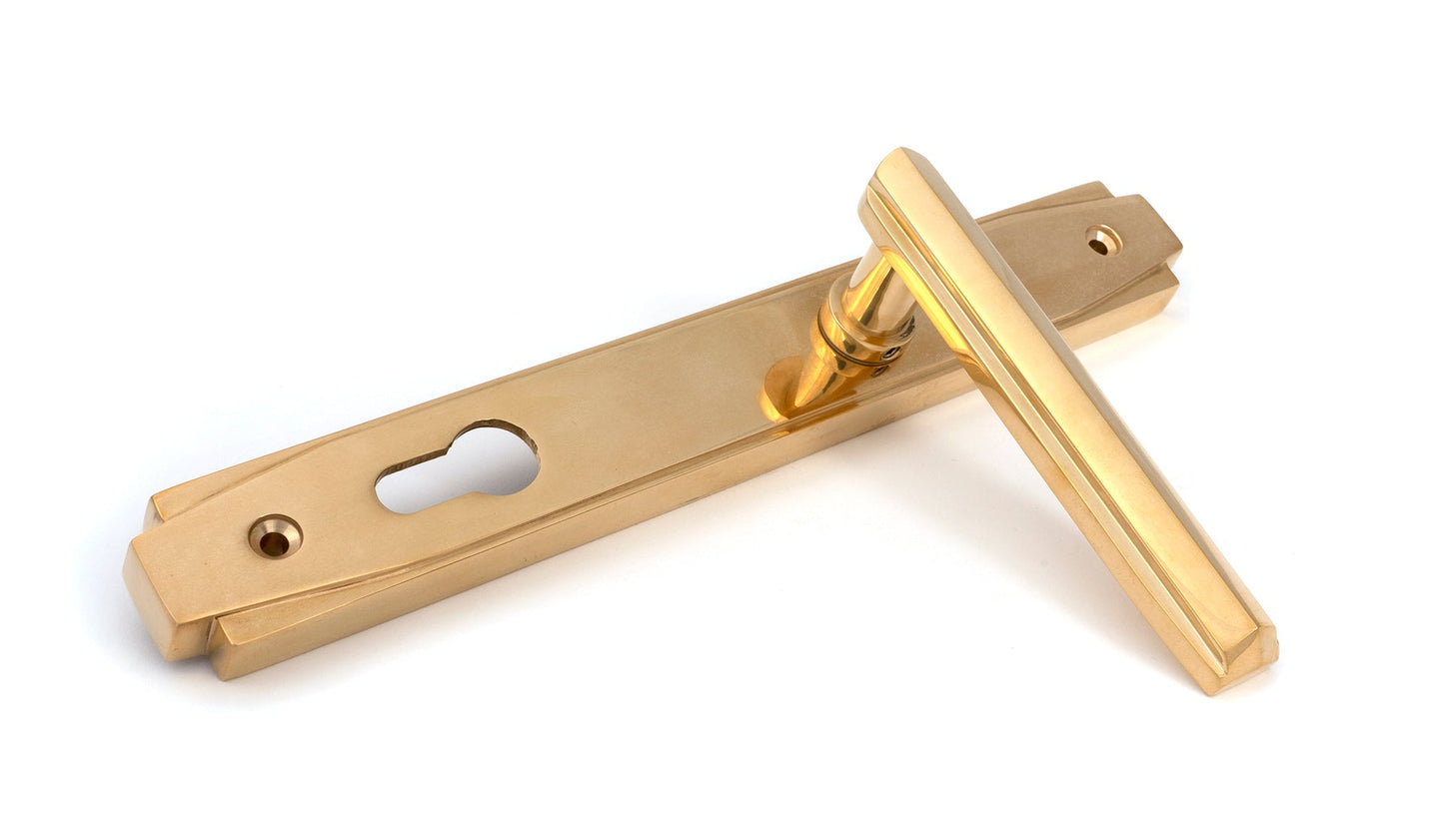 From The Anvil Art Deco Slimline Lever Espag. Lock Set