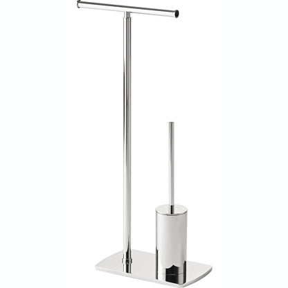 Origins Living Gedy Florida Bathroom Butler With Double Swivel Toilet Roll Holder & Brush Set Chrome