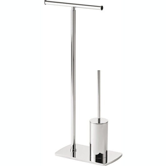 Origins Living Gedy Florida Bathroom Butler With Double Swivel Toilet Roll Holder & Brush Set Chrome