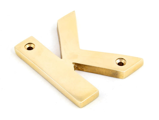 From The Anvil Polished Brass Letter