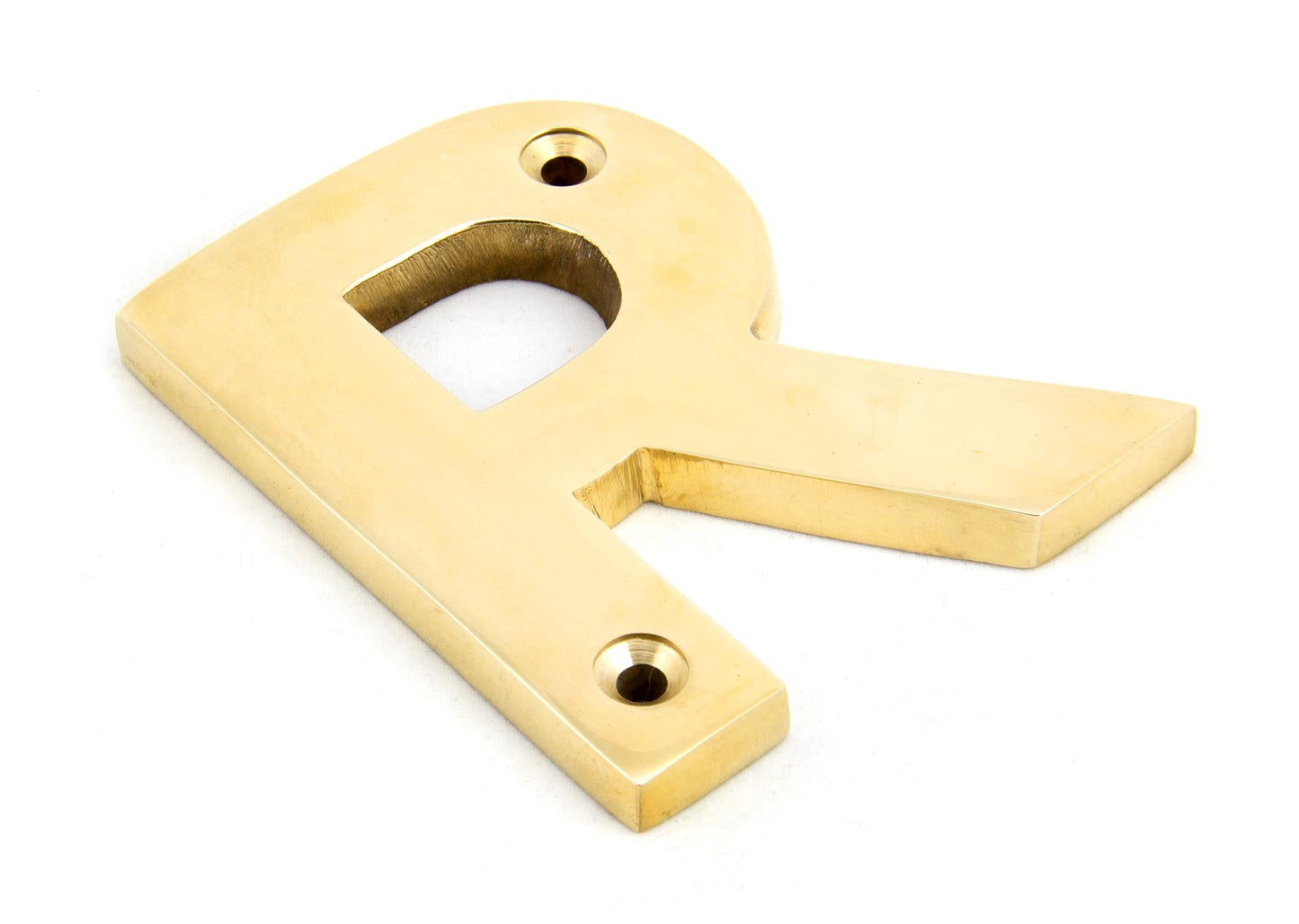 From The Anvil Polished Brass Letter