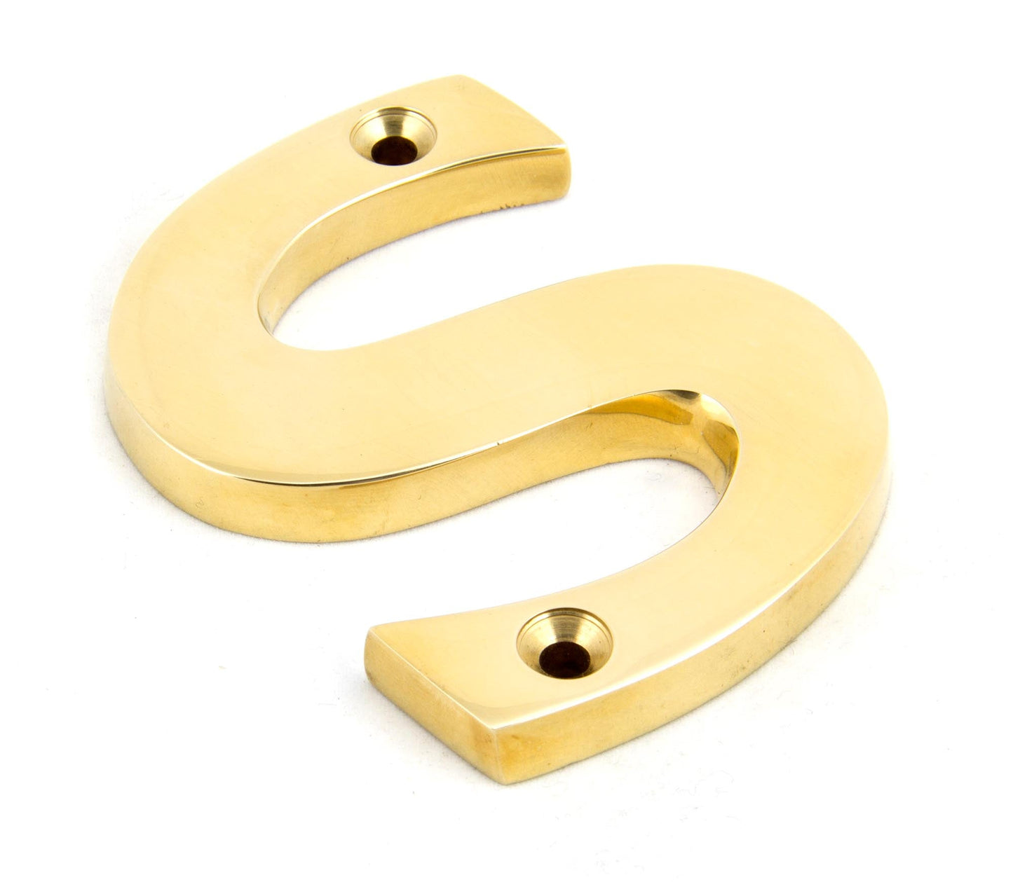From The Anvil Polished Brass Letter
