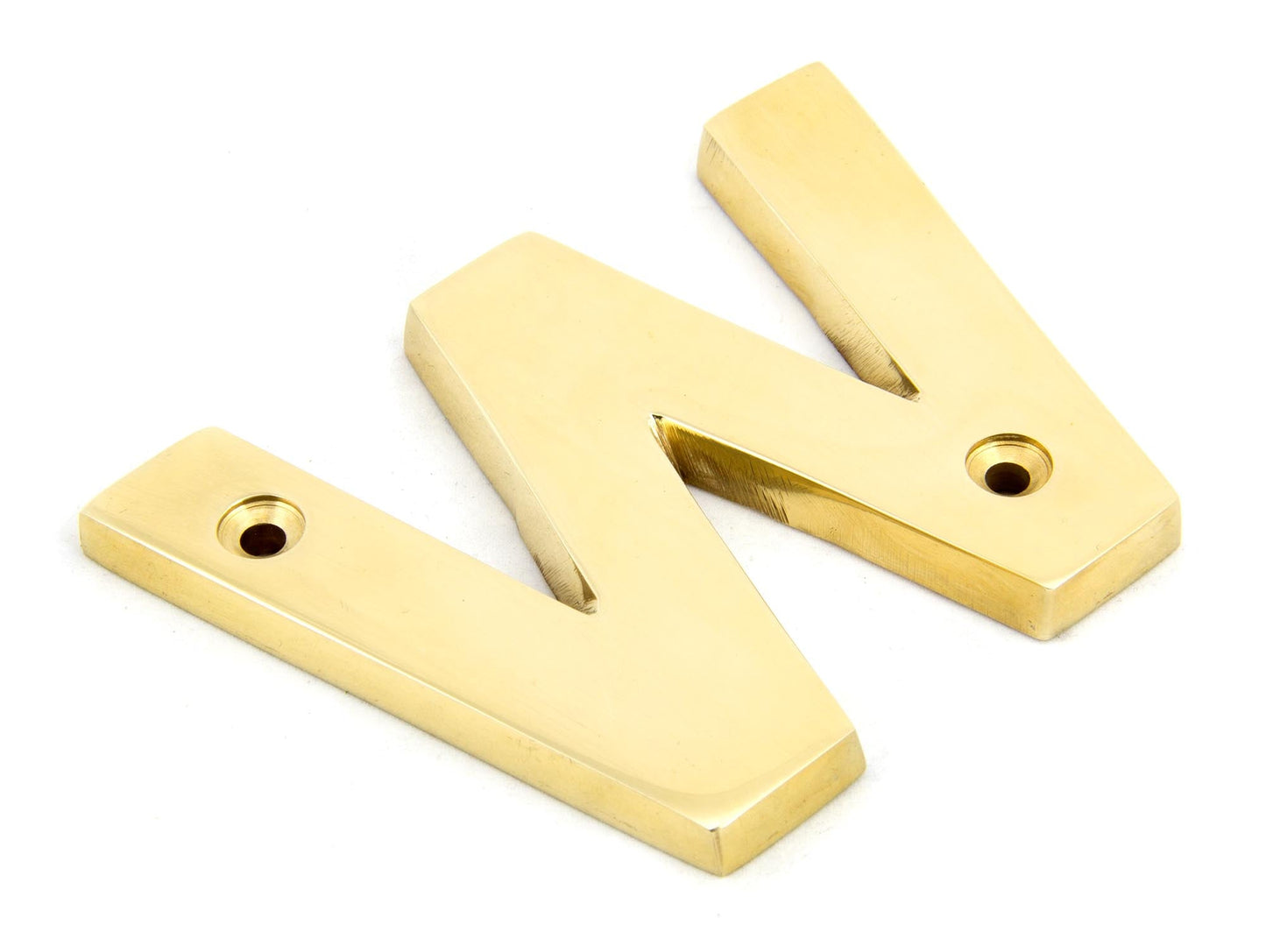 From The Anvil Polished Brass Letter