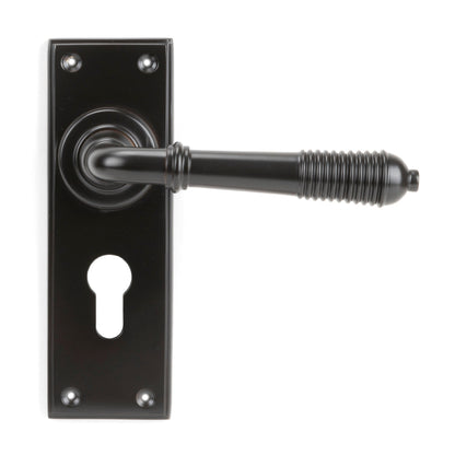 From The Anvil Reeded Lever Euro Lock Set