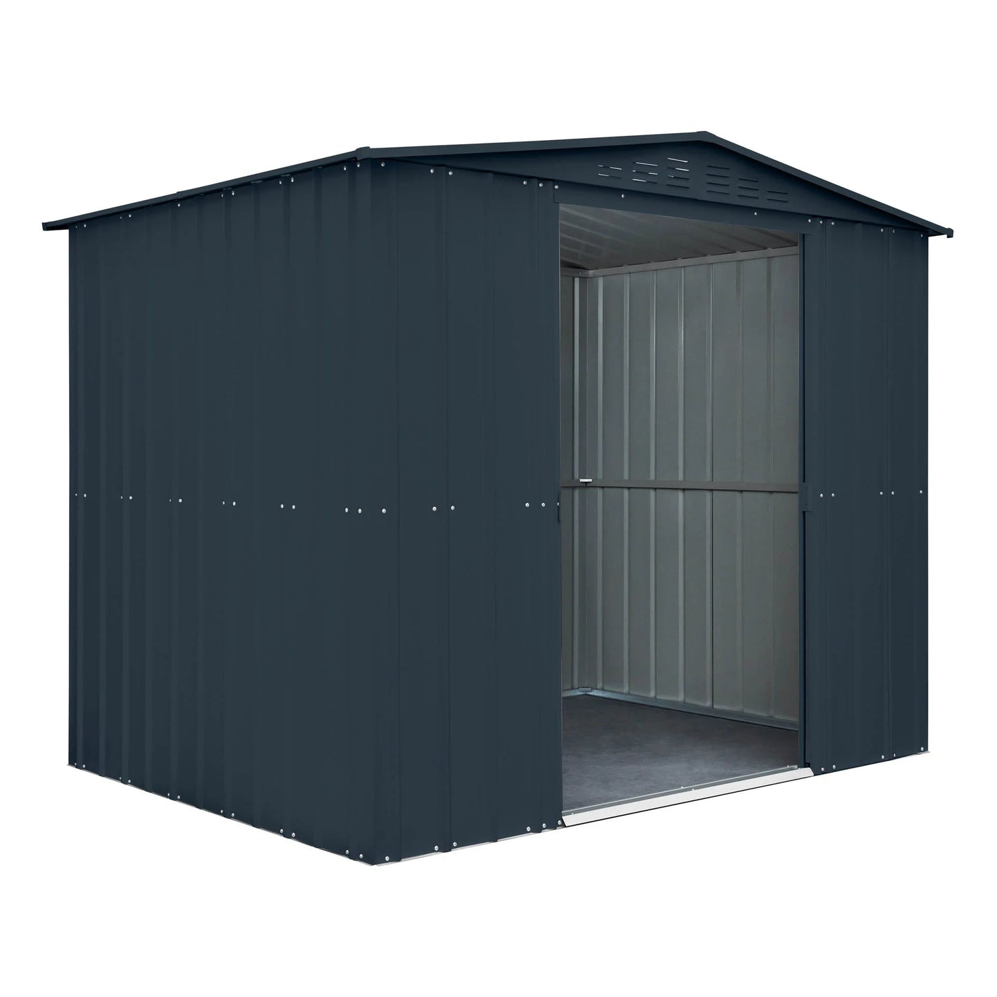 Globel Grey Apex Metal Shed