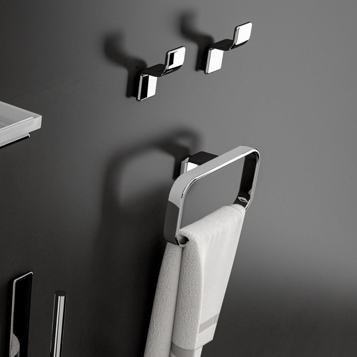 Origins Living Gedy Il Giglio Towel Ring Chrome