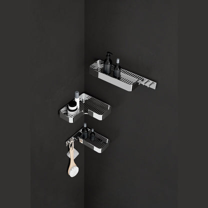 Origins Living Gedy Il Giglio Rectangular Shower Basket With Hooks Chrome