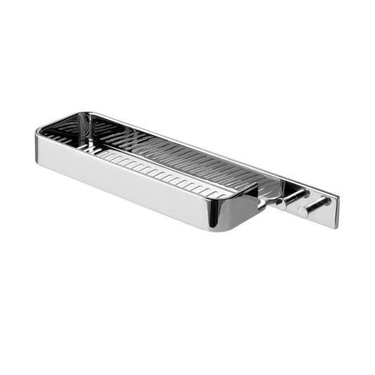 Origins Living Gedy Il Giglio Rectangular Shower Basket With Hooks Chrome