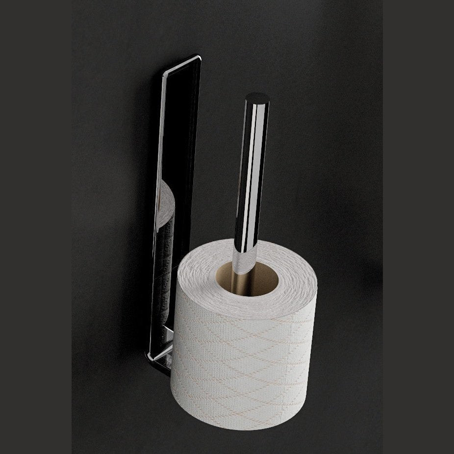 Origins Living Gedy Il Giglio Double Spare Toilet Roll Holder Chrome