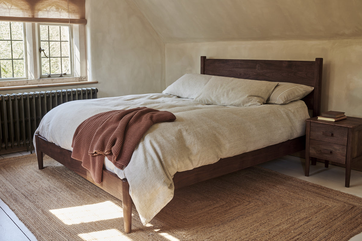 Nkuku Anbu Acacia Bed Washed Walnut