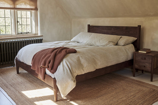 Nkuku Anbu Acacia Bed Washed Walnut