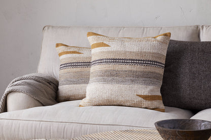 Nkuku Aravali Wool Cushion Cover Ochre