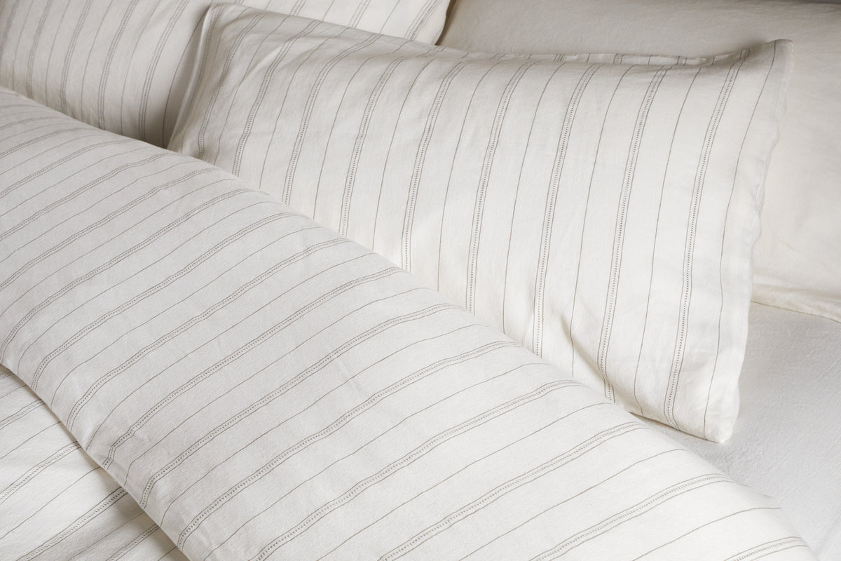 Nkuku Anta Hemp & Cotton Duvet Cover Sage Green