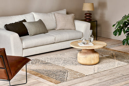 Nkuku Anaisha Cotton & Jute Rug Natural & Grey