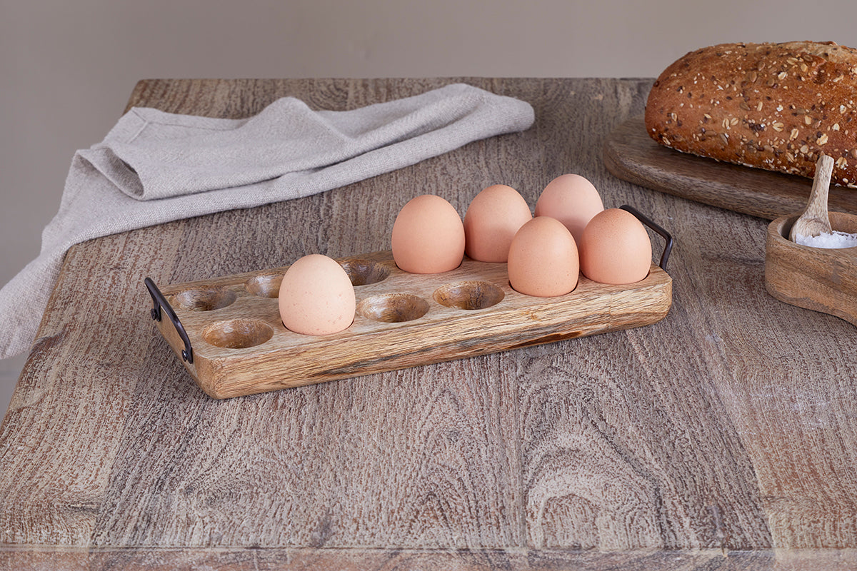 Nkuku Anda Mango Wood Egg Holder Natural