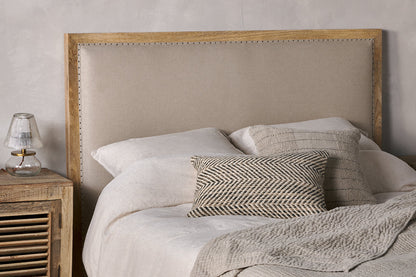 Nkuku Anesha Upholstered Linen Headboard Natural
