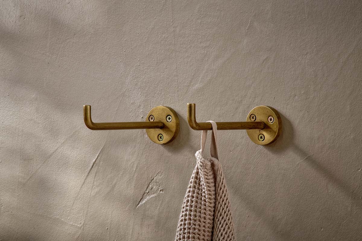 Nkuku Aniko Iron Hook Brass (Set Of 2)