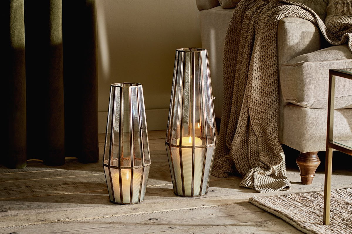 Nkuku Arar Glass Lantern