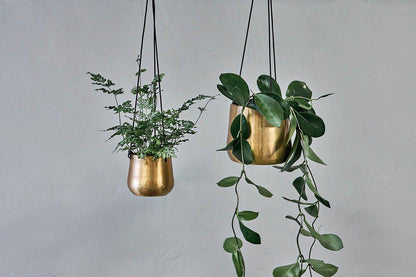 Nkuku Atsu Brass Hanging Planter
