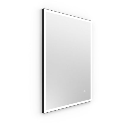 Origins Living Tate Light Rectangular Mirror 60x80cm Matt Black