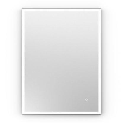 Origins Living Tate Light Rectangular Mirror 60x80cm Matt Black