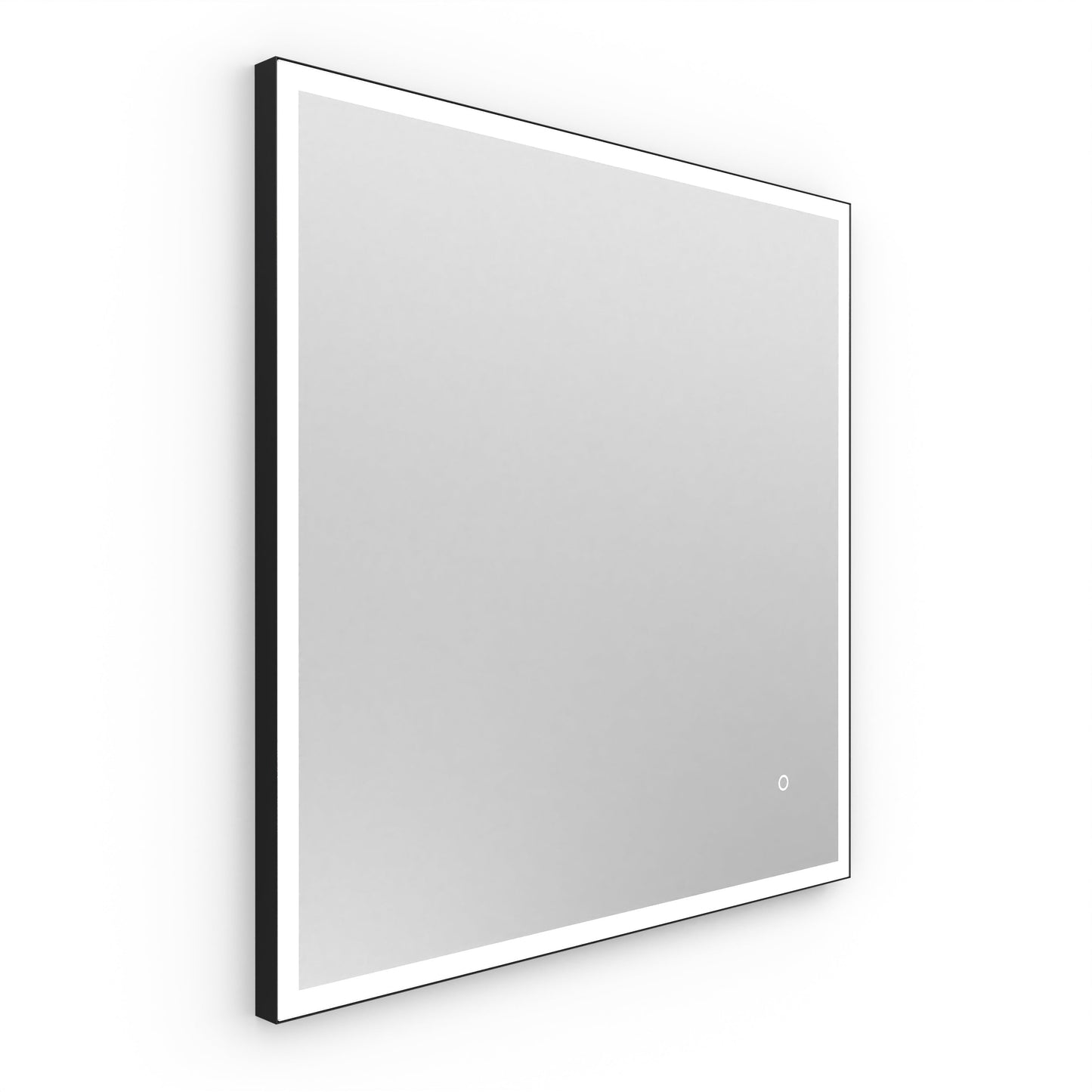 Origins Living Tate Light Square Mirror 70x70cm Matt Black