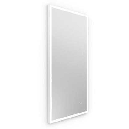 Origins Living Tate Light Rectangular Mirror 50x100cm Matt White