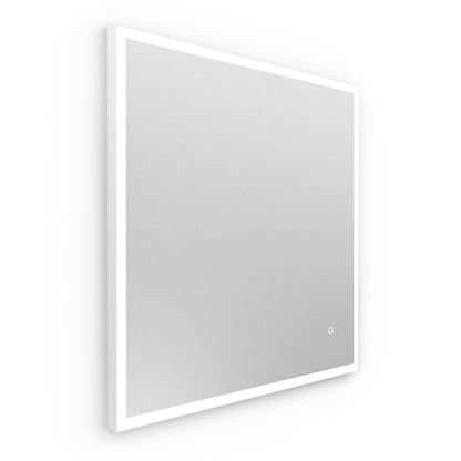 Origins Living Tate Light Square Mirror 70x70cm Matt White