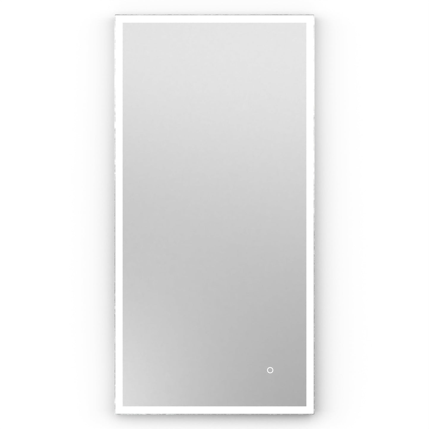 Origins Living Tate Light Rectangular Mirror 50x100cm Polished Aluminium