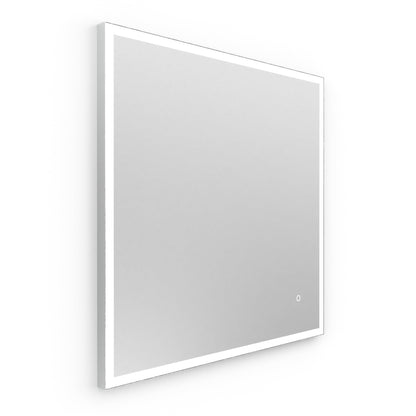 Origins Living Tate Light Square Mirror 70x70cm Polished Aluminium