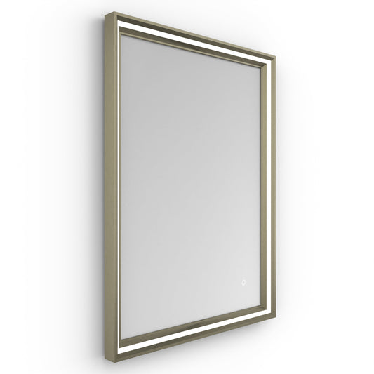 Origins Living Lexington Led Illuminated Mirror 60 Brushed Bronze 600 X 800mm