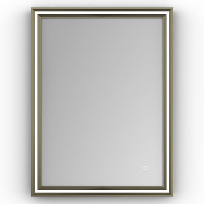 Origins Living Lexington Led Illuminated Mirror 60 Brushed Bronze 600 X 800mm