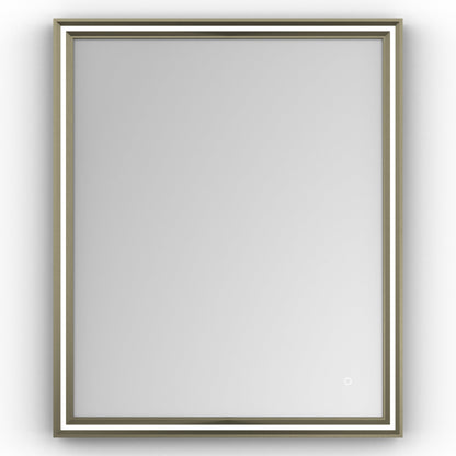 Origins Living Lexington Led Illuminated Mirror 75 Brushed Bronze 750 X 900mm