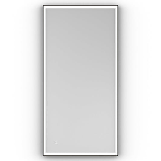 Origins Living Astoria Led Illuminated Mirror 140 140x70cm Matt Black