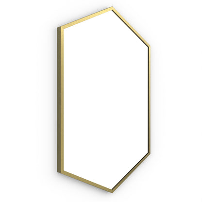 Origins Living Docklands Hexagonal Mirror 50x75cm Brushed Brass