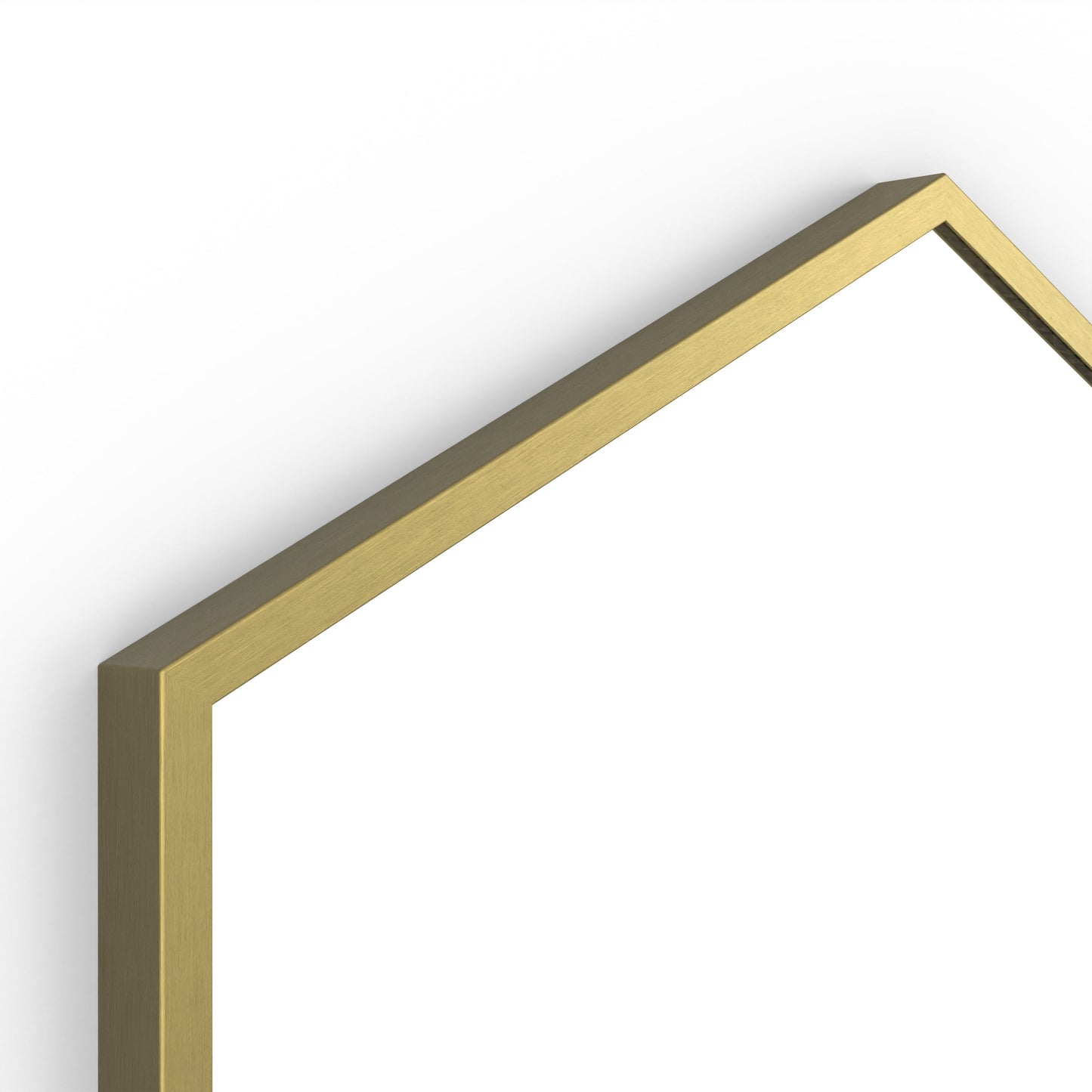 Origins Living Docklands Hexagonal Mirror 50x75cm Brushed Brass