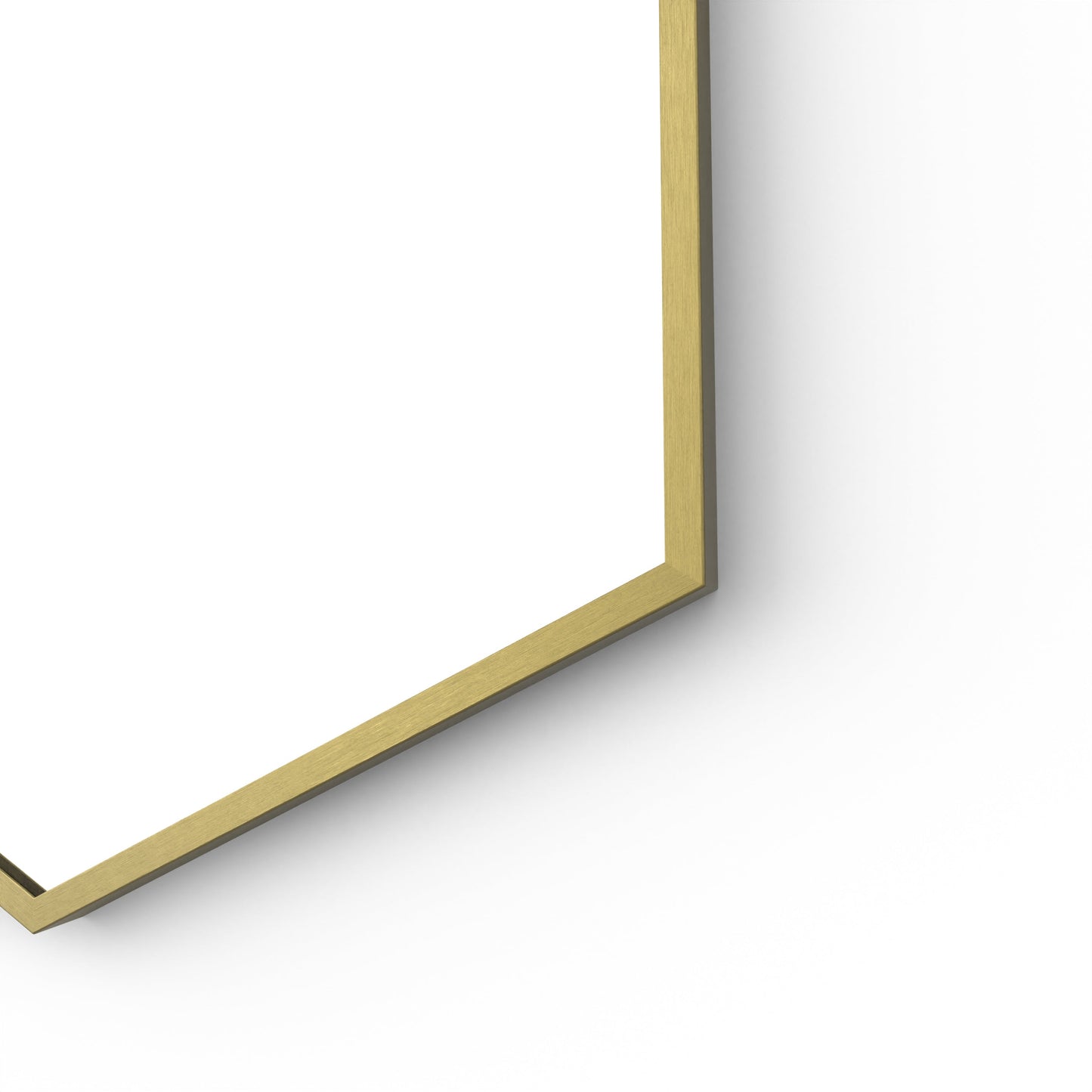 Origins Living Docklands Hexagonal Mirror 50x75cm Brushed Brass