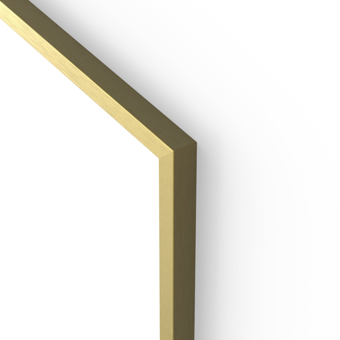 Origins Living Docklands Hexagonal Mirror 50x75cm Brushed Brass