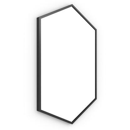 Origins Living Docklands Hexagonal Mirror 50x75cm Matt Black