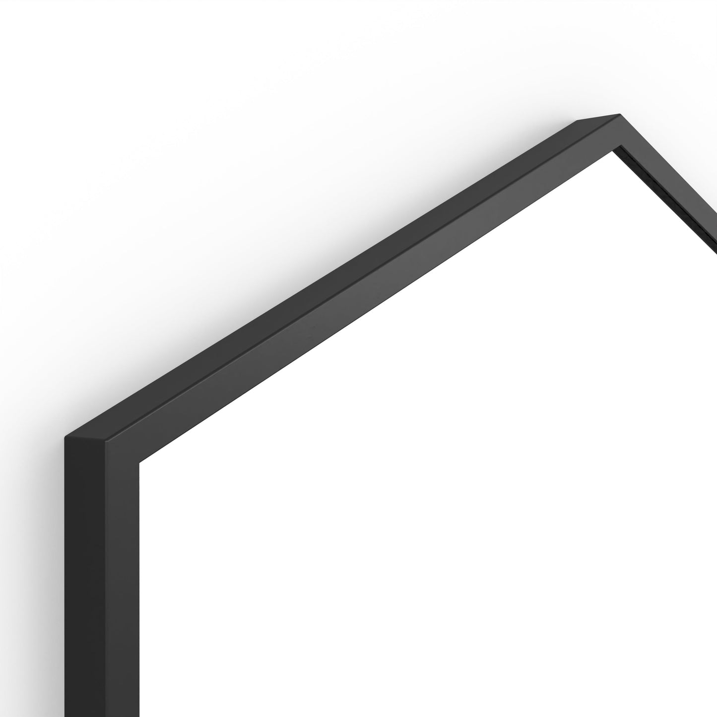 Origins Living Docklands Hexagonal Mirror 50x75cm Matt Black