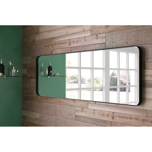 Origins Living City Rectangular Mirror 150x50cm Matt Black
