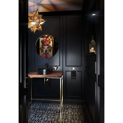 Origins Living City Round Mirror 80cm Matt Black