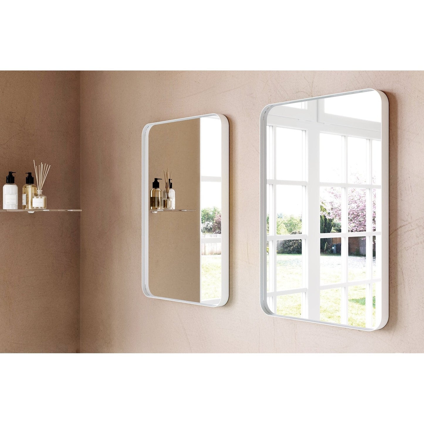 Origins Living City Rectangular Mirror 50x75cm Matt White