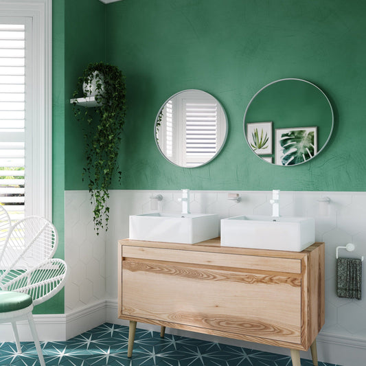 Origins Living City Round Mirror 60cm Matt White