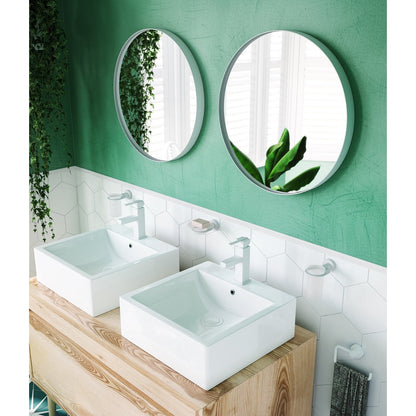 Origins Living City Round Mirror 60cm Matt White